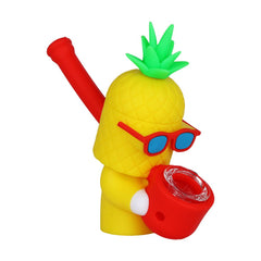 Cool Guy Pineapple Secret Stash Silicone Hand Pipe - 4" - Discreet Smoker