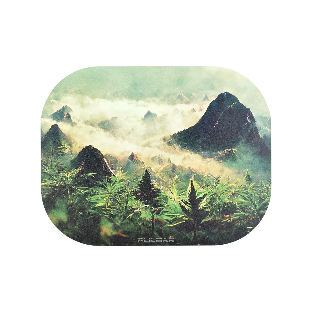 Pulsar Mini Metal Rolling Tray w/ Lid - Sacred Valley / 7"x5.5" - Discreet Smoker