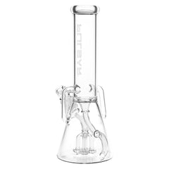 Pulsar Quad-Arm Mini Circ Perc Recycler Beaker Glass Water Pipe - 12" / 14mm F / Clear - Discreet Smoker