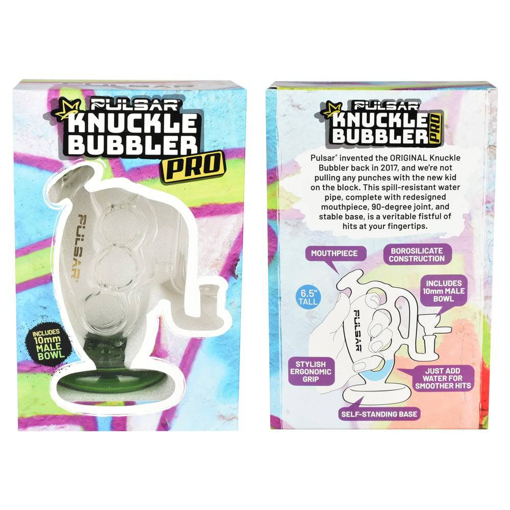 Pulsar Knuckle Bubbler Pro Water Pipe | 6.25" | 14mm F - Discreet Smoker