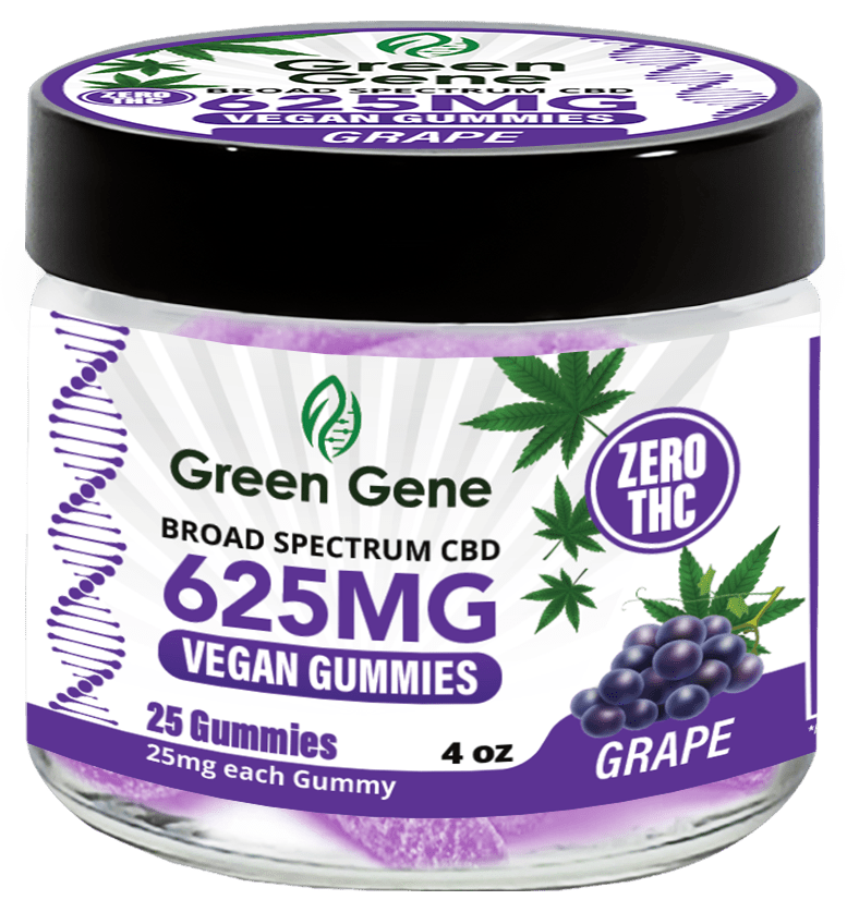 Green Genie CBD Vegan Pectin Infused Gummies w/ B12 Vitamins (625MG - 2500MG) - Discreet Smoker