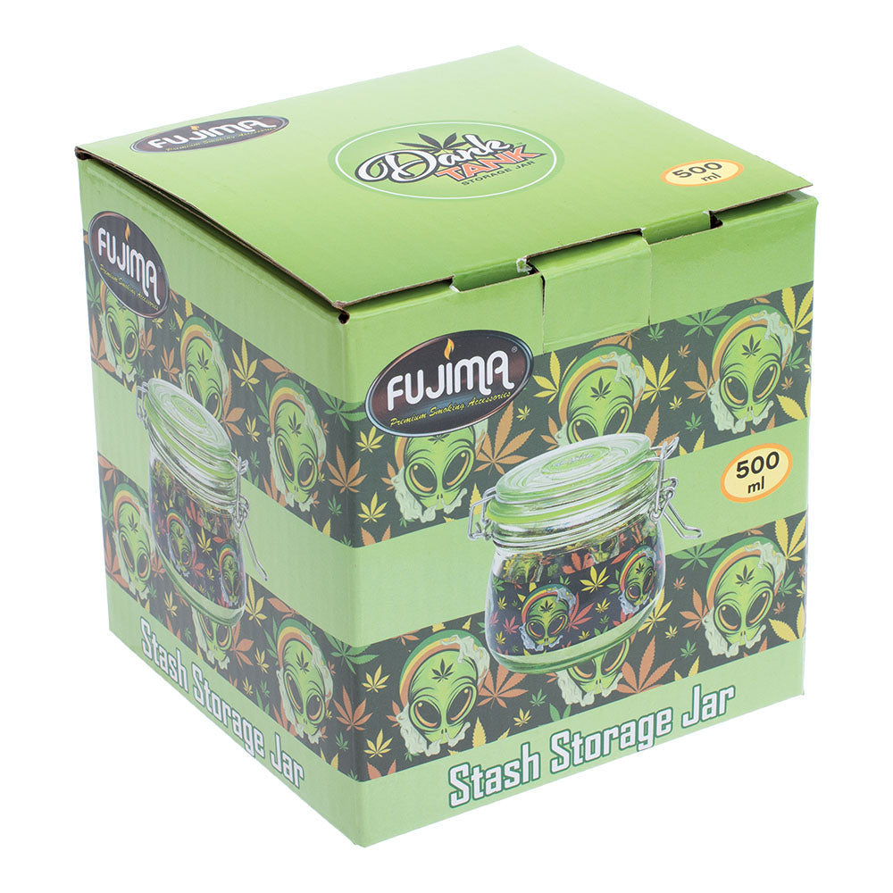 Fujima Dank Tank Stoned Alien Glass Jar - 500ml - Discreet Smoker