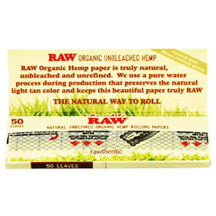 Raw Organic Hemp Rolling Papers - Discreet Smoker