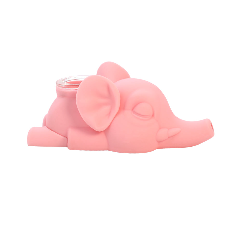 Silicone Elephant Hand Pipe - Discreet Smoker