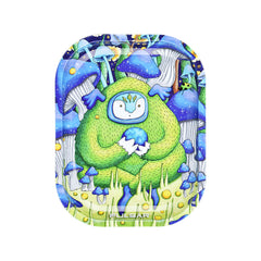 Pulsar Mini Metal Rolling Tray w/ Lid - Remembering How to Listen / 7"x5.5" - Discreet Smoker