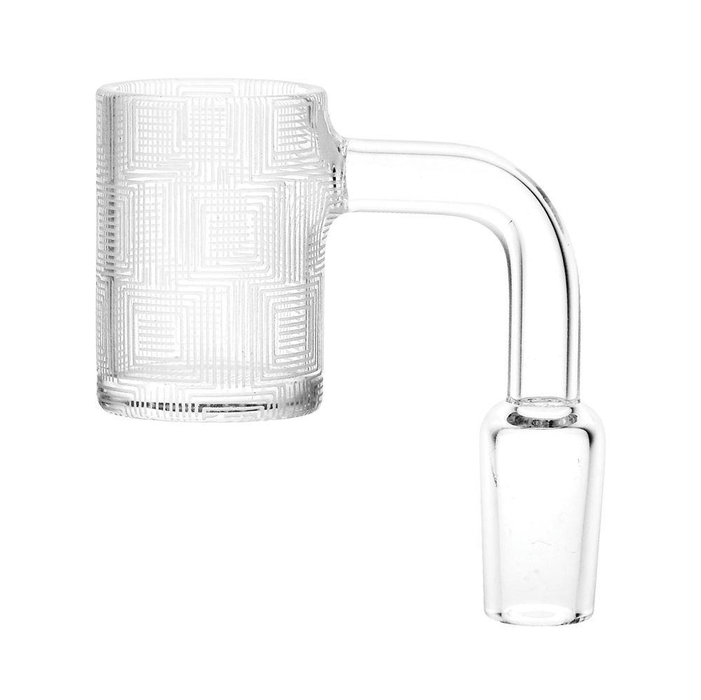 Hidden Circles Optical Illusion Etched Quartz Banger - Discreet Smoker