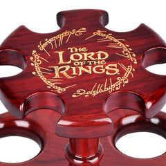 Pulsar Shire Pipes x LoTR COUNCIL OF ELROND Multi-Pipe Wood Display Stand - 8"x5" - Discreet Smoker