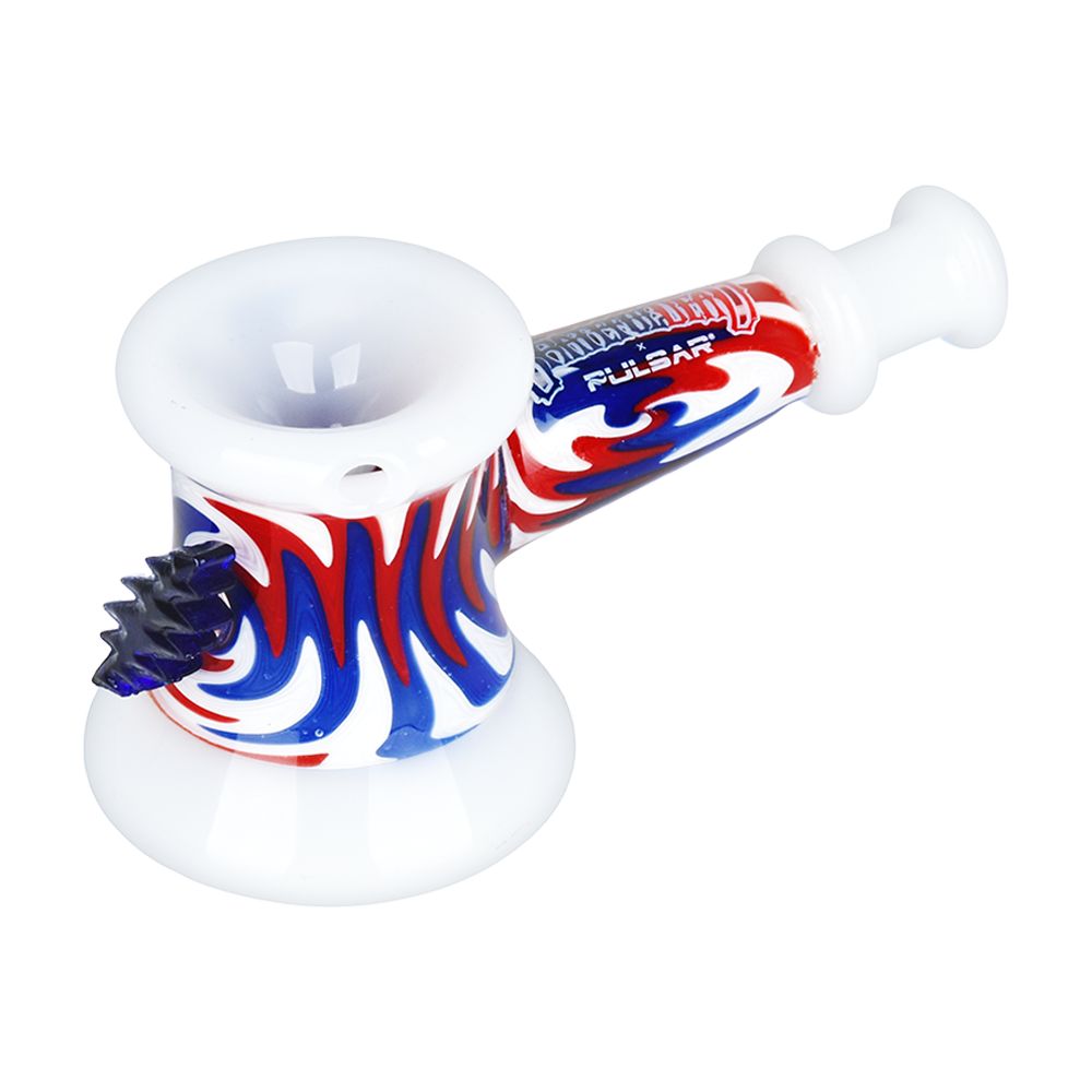 Grateful Dead x Pulsar Bolt Wig Wag Glass Hammer Hand Pipe - 4" - Discreet Smoker
