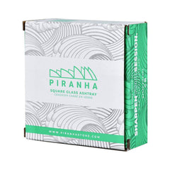 Piranha Scales Square Glass Ashtray | 3.5" - Discreet Smoker