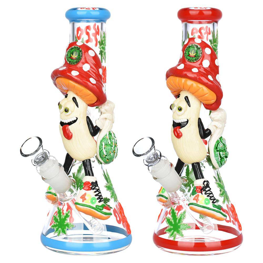 Stoney Shroom Bro 3D Painted Water Pipe | 10.25" | 14mm F - Discreet Smoker