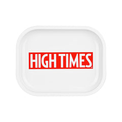 High Times x Pulsar Mini Metal Rolling Tray - White Logo / 7"x5.5" - Discreet Smoker