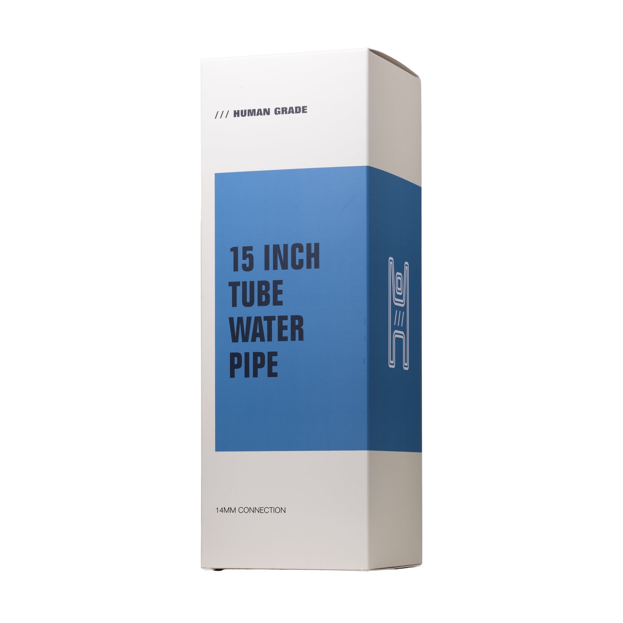 Human Grade 15" Tube Glass Water Pipe - Discreet Smoker