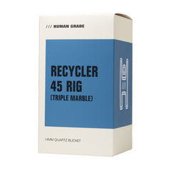 Human Grade 7.5" Recycler 45 (Triple Marble) Glass Dab Rig - Discreet Smoker