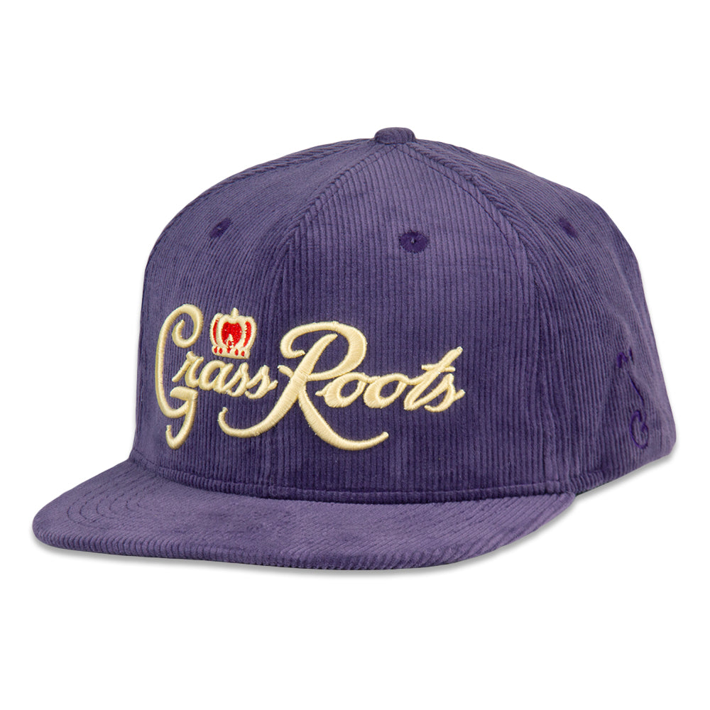 Grassroots Royal Roots Corduroy Snapback Hat - Discreet Smoker