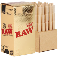 RAW Ethereal Cones | 75pc Box - Discreet Smoker
