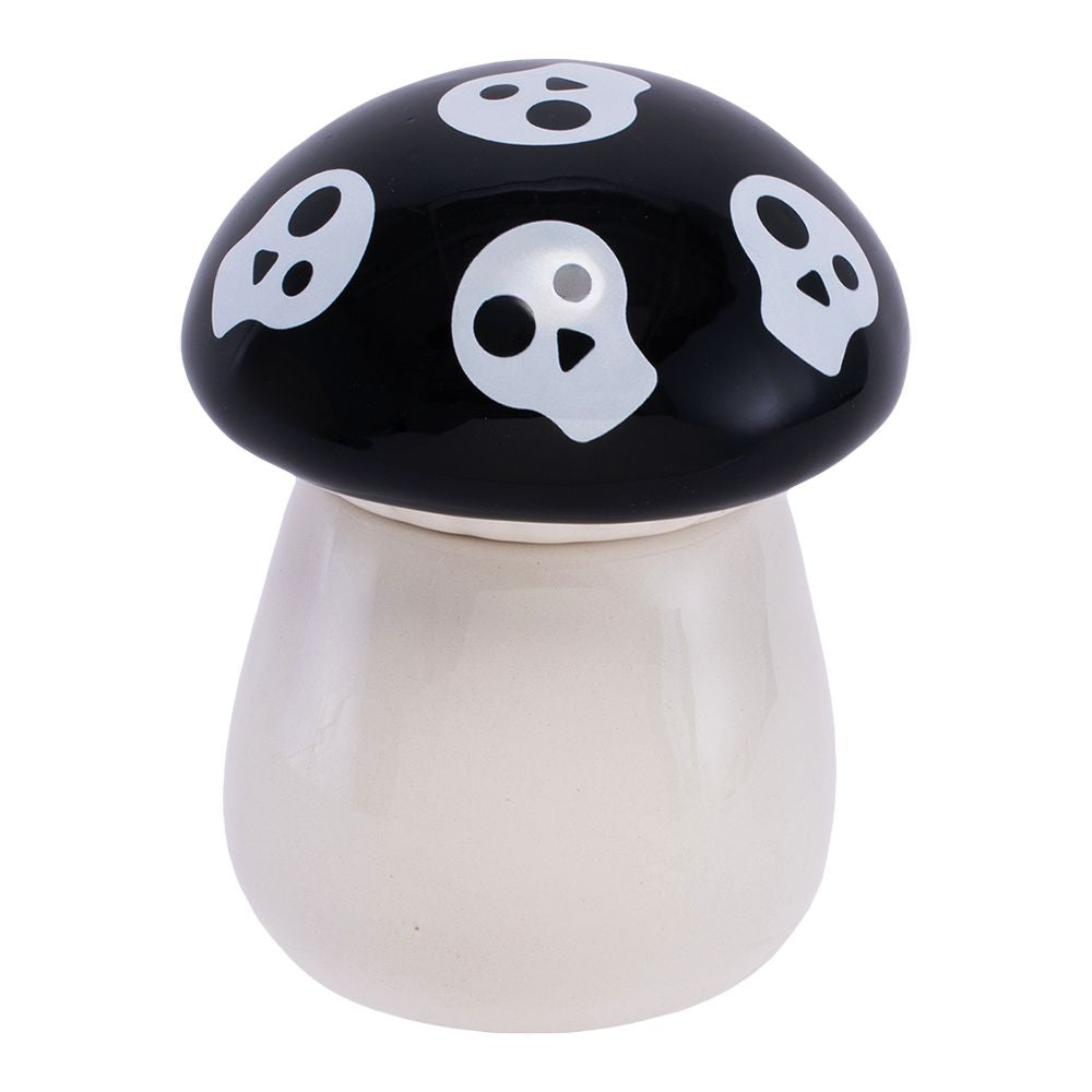 Fujima Mushroom Skull Ceramic Stash Jar - 4.25" - Discreet Smoker