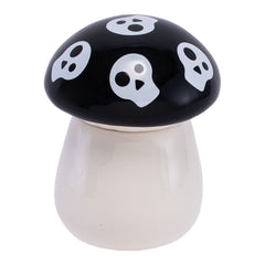 Fujima Mushroom Skull Ceramic Stash Jar - 4.25" - Discreet Smoker