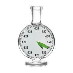 Pulsar 420 Timepiece Glass Ash Catcher - 4" / 14mm M / 90D - Discreet Smoker