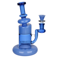 Glass House Two Toned Cylinder Water Pipe - 7.75" / 14mm F - Discreet Smoker