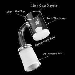 HONEY & MILK CORE REACTOR QUARTZ BANGER - 90° DEGREE | YL - Discreet Smoker