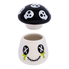 Fujima Mushroom Skull Ceramic Stash Jar - 4.25" - Discreet Smoker