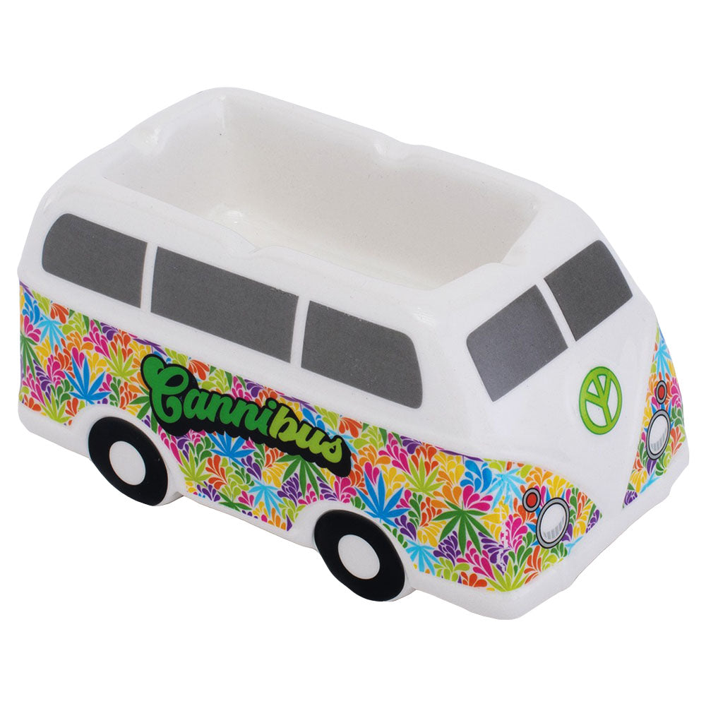 Fujima Hippie Bus Ceramic Ashtray - 5.5"x3" - Discreet Smoker