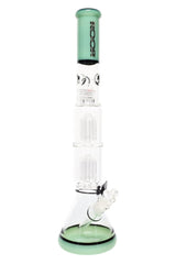 ROOR Tech 17" Multicolor Beaker Bong – Glass-on-Glass with Double Tree Percs - Discreet Smoker