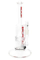 ROOR Tech Stemless Straight Tube Bong – Barrel Perc – 12″ – Clear - Discreet Smoker
