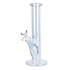 Infinite Splendor Glass Straight Tube Water Pipe Bong - 9.75" / 14mm F / Colors Vary - Discreet Smoker