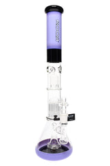 ROOR Tech Multicolor Stemless Beaker Bong – Multi Percs – 18″ – 5 mm - Discreet Smoker