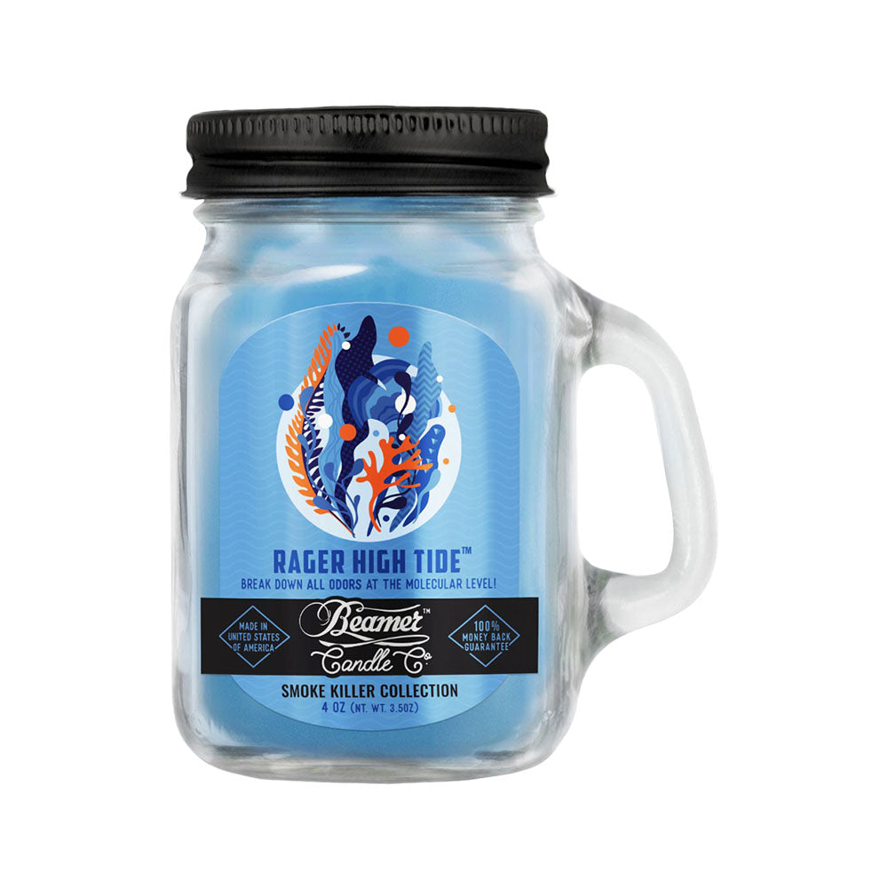 Beamer Candle Co. Mini Mason Jar Candle | Rager High Tide | 4oz - Discreet Smoker