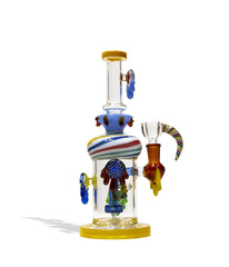 10 inch Dab Rig with Multi Designed Pearls - Discreet Smoker