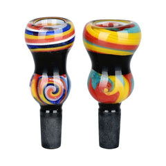 Double Bubble Wig Wag Circus Herb Slide - 14mm M - Discreet Smoker