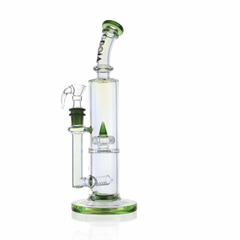 10" Dual Chamber Scientific Bong with Inline and Rocket Perc | Croia Glass - Discreet Smoker