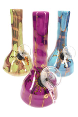 Ancient Creations Ceramics 6″ Ceramic Beaker Bong – 22K Gold – US-Made - Discreet Smoker