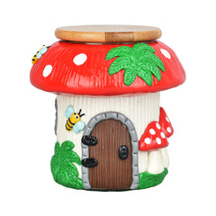 Pulsar Shroom Cottage Glass Jar - 4.25" - Discreet Smoker