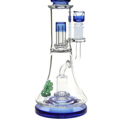 SeshGear Double Showerhead Perc Glass Water Pipe - 13" / 14mm F - Discreet Smoker