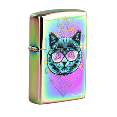 Zippo Lighter - Pulsar Sacred Cat Geometry - Spectrum - Discreet Smoker
