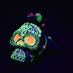 Pulsar Voodoo Skull Bubbler Pipe - 8" / 19mm F - Discreet Smoker
