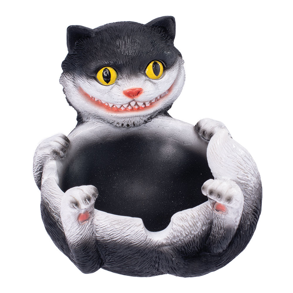 Fujima Trippy Tuxedo Cat Polystone Ashtray - 5"x3.5" - Discreet Smoker