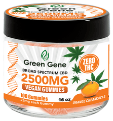 Green Genie CBD Vegan Pectin Infused Gummies w/ B12 Vitamins (625MG - 2500MG) - Discreet Smoker