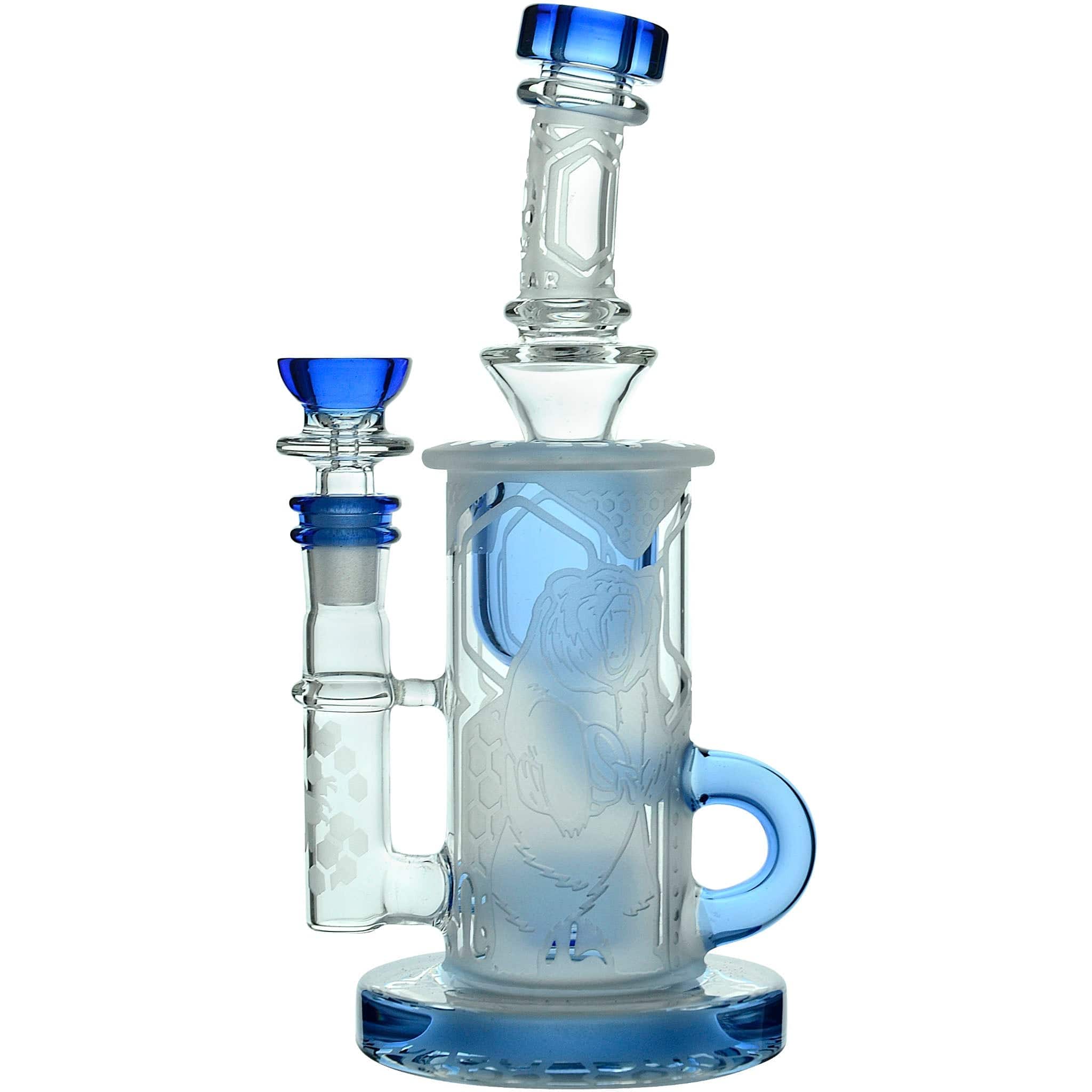 Calibear Sandblasted Showerhead Klein Recycler - Discreet Smoker