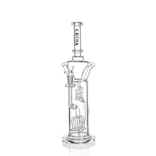 15" Scientific Glass Bong with Tree Perc & Spiral Cooling | Croia Glass - Discreet Smoker