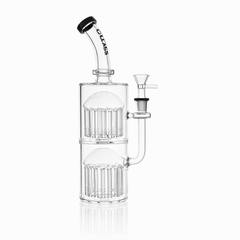 11" Double Tree Perc Scientific Glass Bong | Croia Glass - Discreet Smoker
