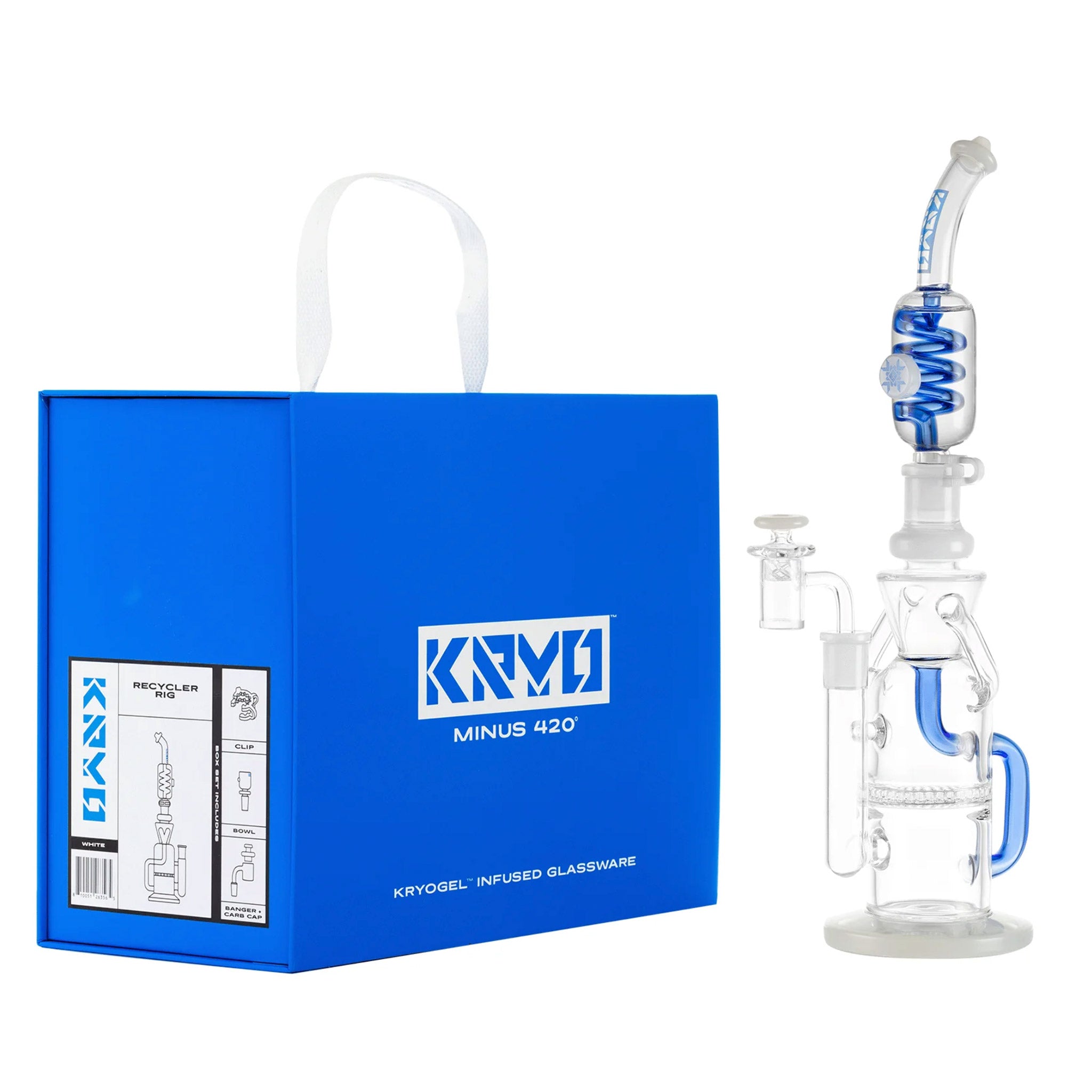 14mm Glycerin Coil Recycler Dab Rig - Discreet Smoker