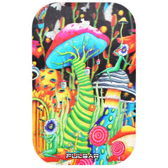 Pulsar Metal Rolling Tray W/ Lid - Garden of Cosmic Delights / 11" x 7" - Discreet Smoker