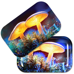 Pulsar Metal Rolling Tray w/ Lid | Mystical Mushrooms - Discreet Smoker