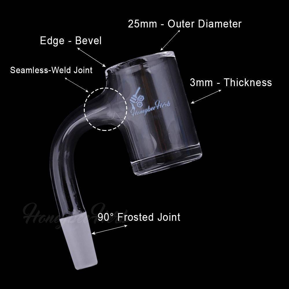 ORIGINAL BEVEL QUARTZ BANGER - 90° DEGREE | BL - Discreet Smoker