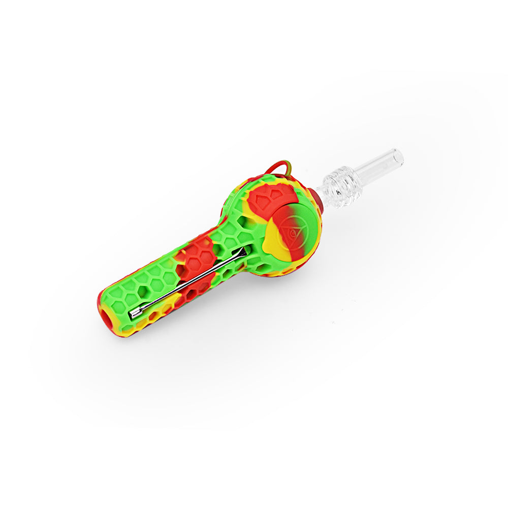 Ritual - 4'' Silicone Nectar Spoon - Rasta - Discreet Smoker