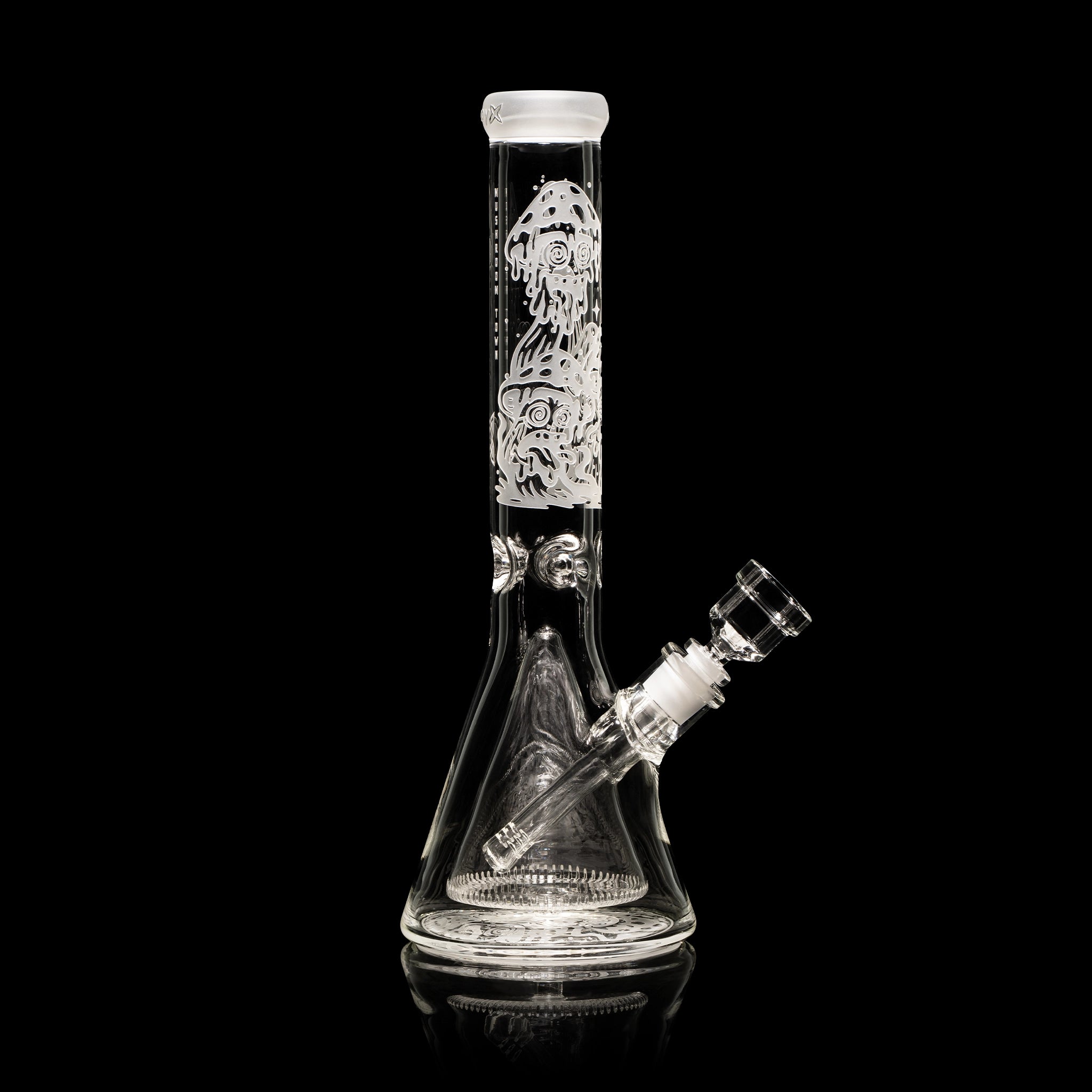 Mushroom Town 14" Collins Perc Beaker Bong - Discreet Smoker